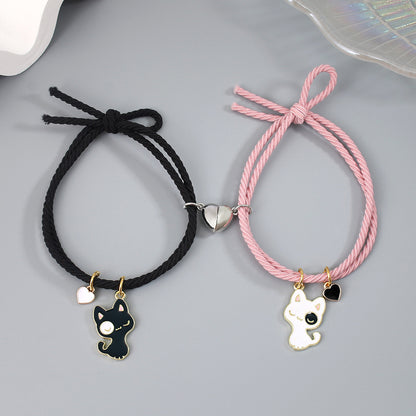 Couple Magnetic Heart Bracelet