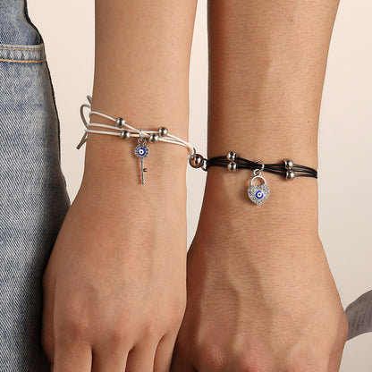 Couple Magnetic Heart Bracelet